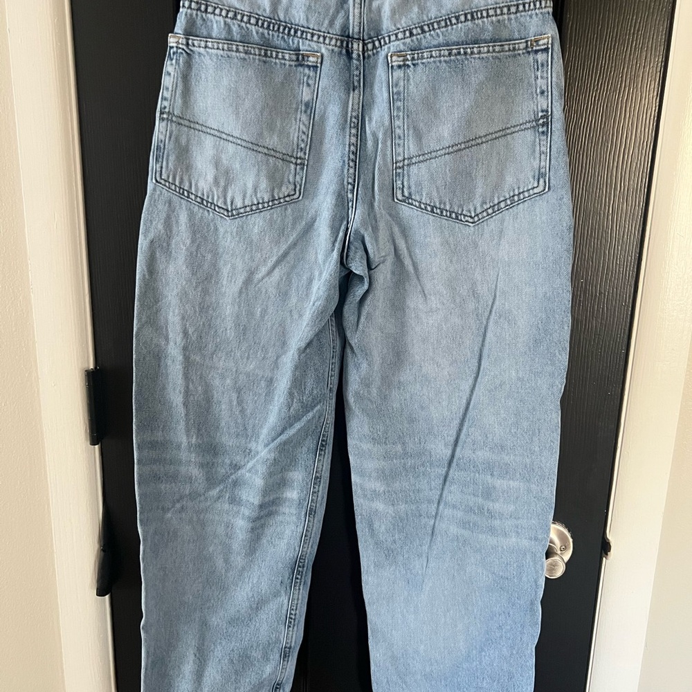 ASOS Petite High Rise Light Blue Jeans - Picture 2 of 9